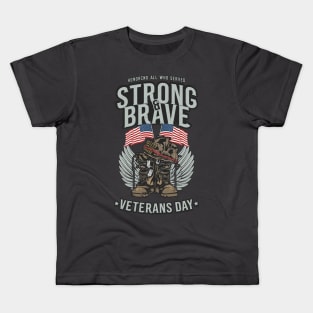 HONORING ALL WHO SERVED VETERANS DAY Kids T-Shirt